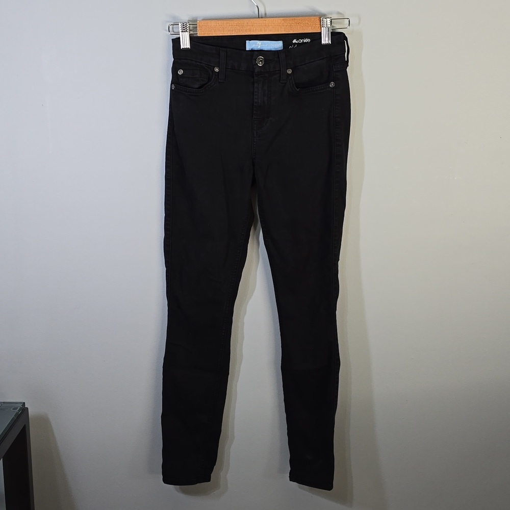 7 For All Mankind Jeans Women's Size 24 Size 00 Black The Skinny Ankle Jeans